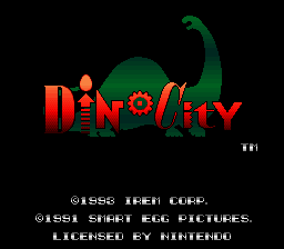 Dino City (Europe) Title Screen